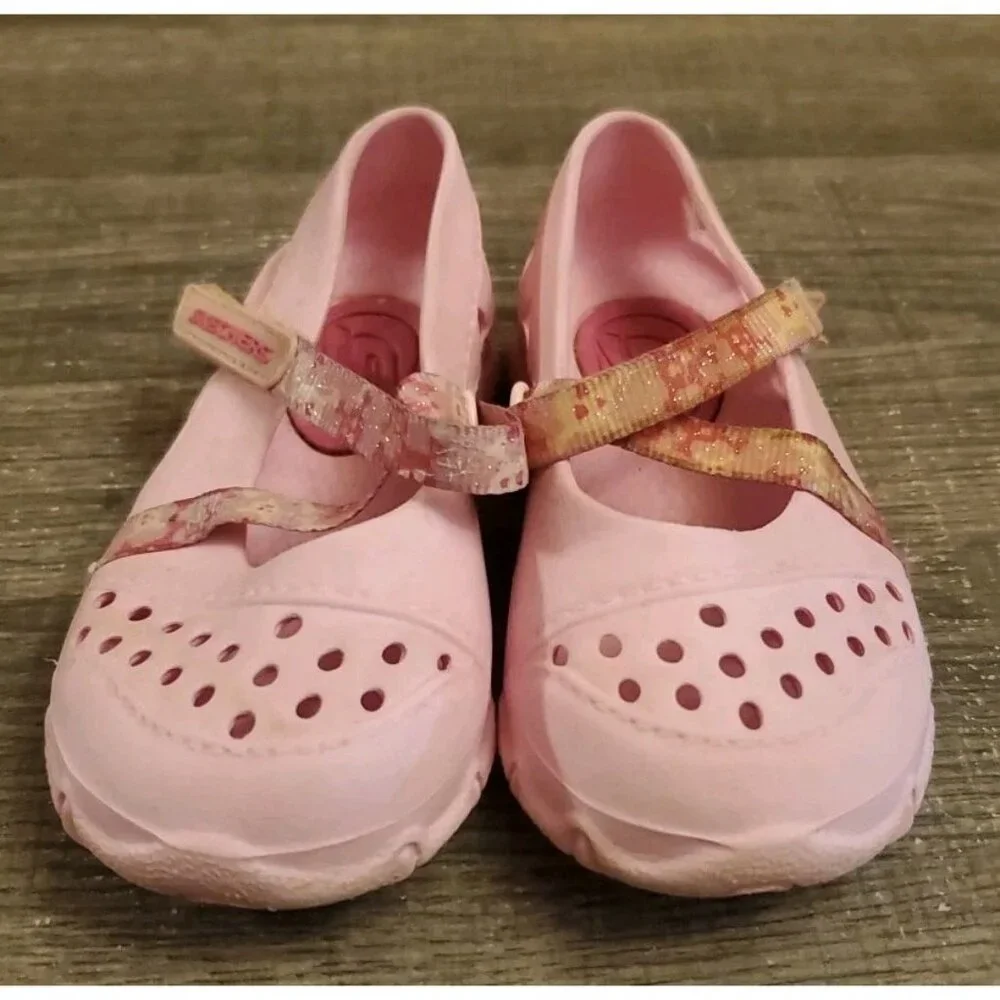 Skechers Cali Gear Mary Jane‎ Cross Strap Shoes Toddler Size 5 Pink